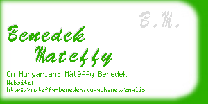 benedek mateffy business card
